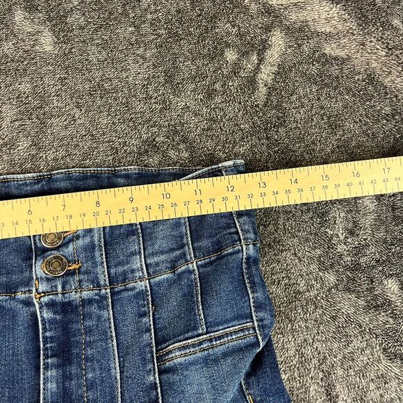 Free People Jayde Flare Blue Denim Jeans Women's 29 High-Rise Stretch Western - Picture 5 of 14